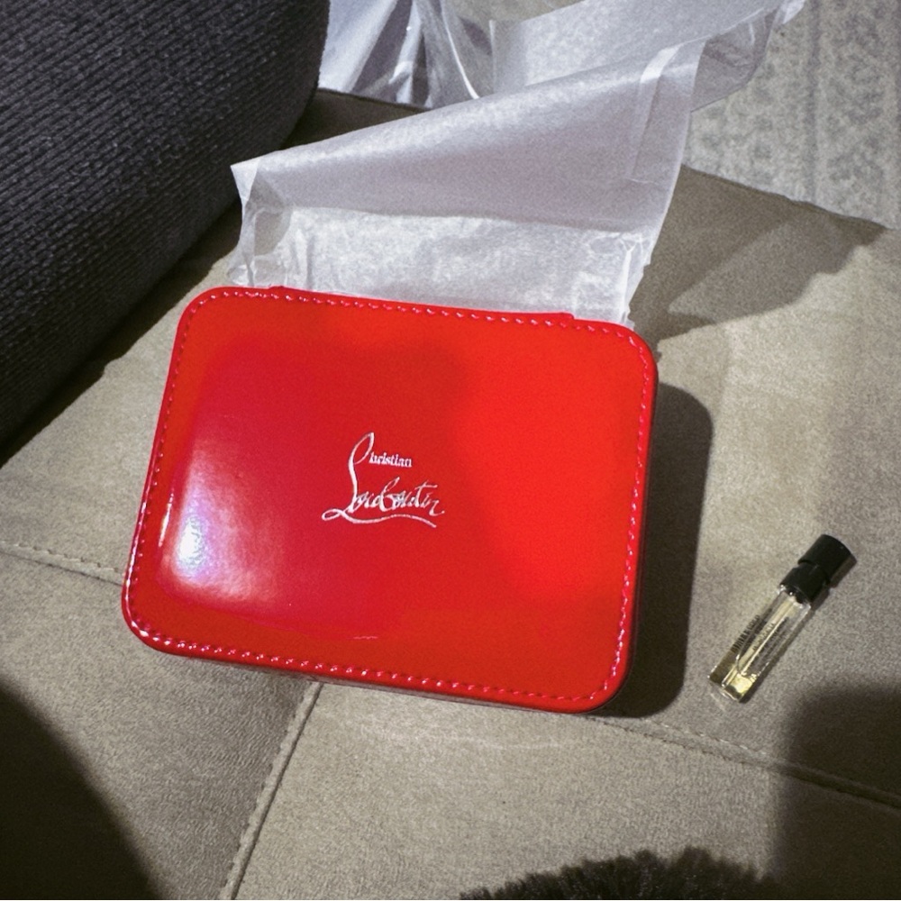 Christian Louboutin Vibrant Red jewelry box/tiny makeup container